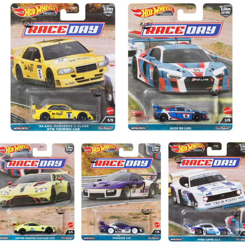 Miniatura Hot Wheels Edição Limitada Carro Esportivo de Liga Leve Série Race Day Coleção de Carrinhos de Brinquedo Modelo de Alta Qualidade Presentes Infantis de Feriado