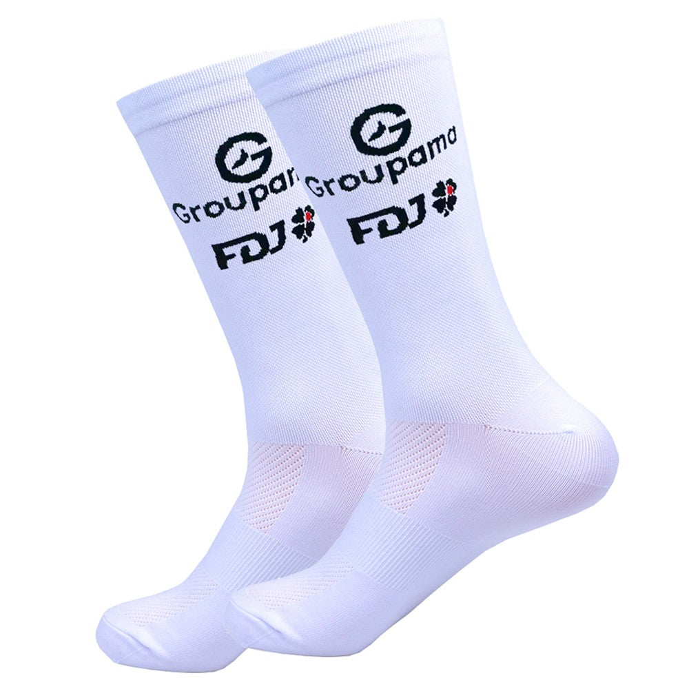 New White UAE Team INEOS Cycling Socks Non Slip Soccer Socks Cushioned Breathable For Running Basketball Bike Sports Grip Socks