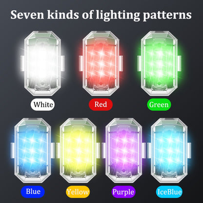 1/2/4pcs Wireless LED Drone Strobe Light for Motorcycle Car Bike Remote Control Anti-collision Warning Light Signal Light