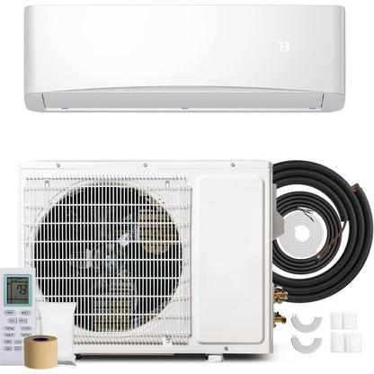 Ar Condicionado e Aquecedor Mini Split de 12000BTU, Sistema Inversor de 115V 17 SEER2, Cobre Até 70m², Instalação Completa