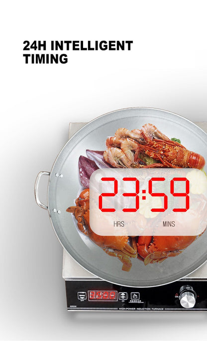 Fogão de Indução Comercial 3500W Placa Elétrica Côncava Máquina de Cozinhar de Alta Potência Fogão de Indução para Restaurantes de Fritura
