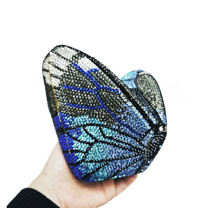 Women Butterfly Gems Evening Minaudiere Clutch Bags Women Crystals Purses and Handbags Bridal Wedding Purse Luxury Clutch Bag
