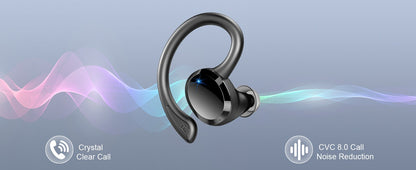 Fones de ouvido sem fio, Fones de ouvido Bluetooth 5.3 com graves estéreo, Microfone intra-auricular com cancelamento de ruído, Fones de ouvido esportivos IP7 à prova d'água, 40h de reprodução.