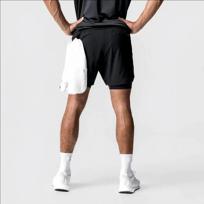 New sports shorts 2 in 1, male, breathable and informal sportswear, double layer, running, M-3XL basketball shorts