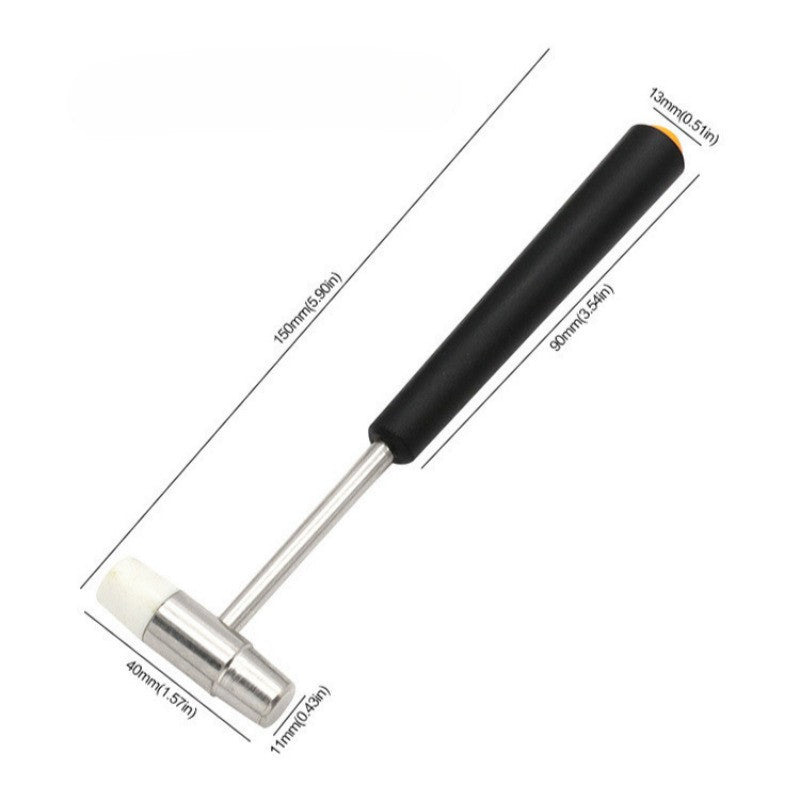 1un Mini Martelo Ferramenta de Reparo Martelo de Borracha de Metal Martelo Portátil de Cabeça Dupla para Joias DIY Reparo de Relógios Ferramentas Manuais