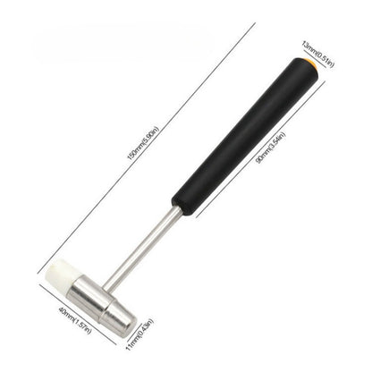 1un Mini Martelo Ferramenta de Reparo Martelo de Borracha de Metal Martelo Portátil de Cabeça Dupla para Joias DIY Reparo de Relógios Ferramentas Manuais