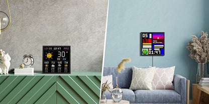 Divoom Pixoo 64 WiFi Pixel Art Display Moldura Digital WiFi com Controle via Aplicativo, Painel de LED 64 x 64 para Decoração de Sala de Jogos