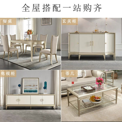 Modern simple household dining table and chair combination American light luxury dining table