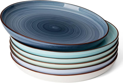 Sweese Dinner Plates, 10 Inch Round Porcelain Plates, Dish Set for Lunch, Party, Wedding, Restaurant, Microwave, Oven, Dishwashe