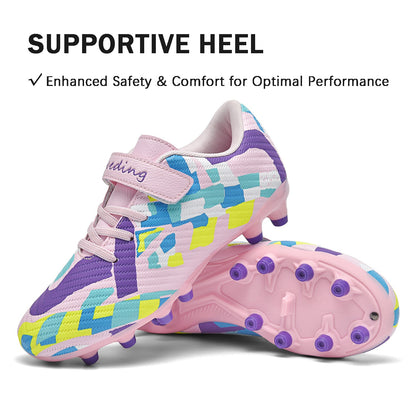 Kids Soccer Cleats Athletic Outdoor FG Football Boots Boys Girls Training Sneakers AG Youth Soccer Shoes for Little/Big Kids