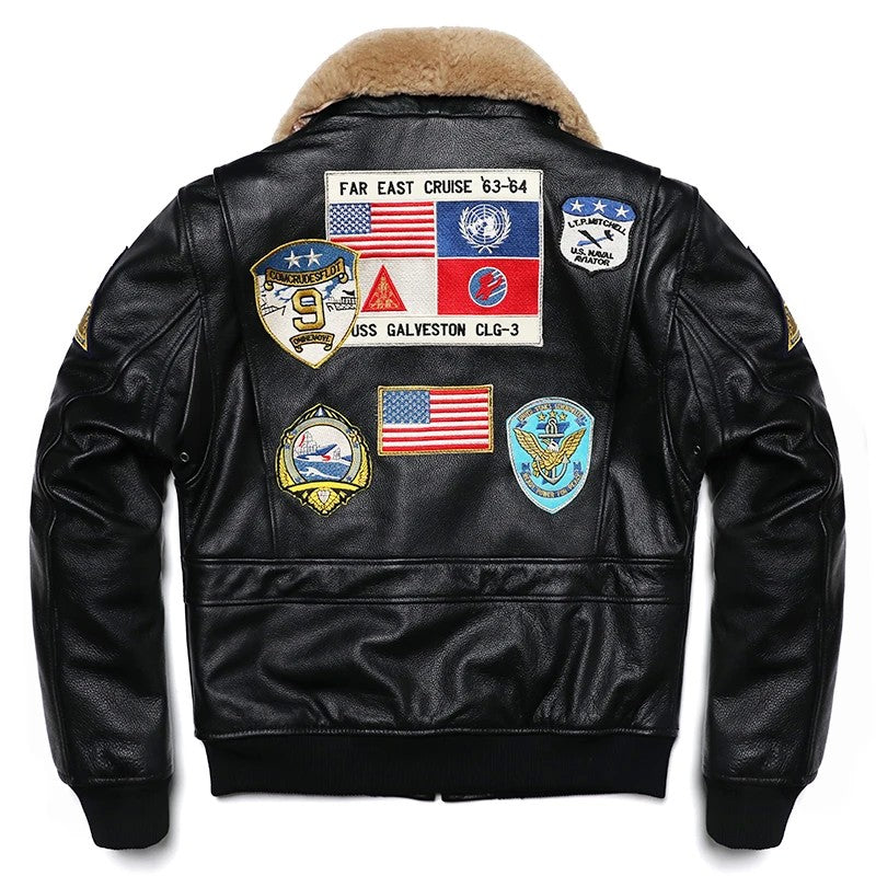 Military Clothing G1 Flight Jacket Thickening Quilted100% Cowhide Leather Jackets Men Coat Winter Overcoat M212 Dropshipping