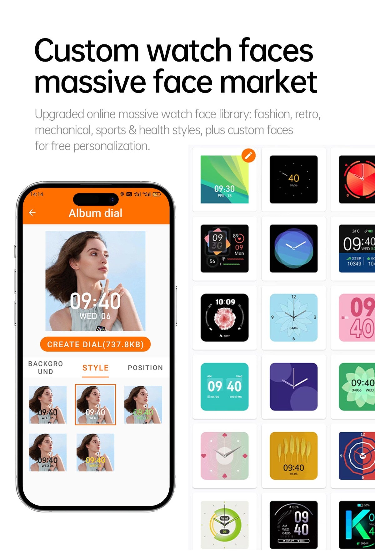 2025 Novo Smartwatch Feminino de LED com IA, Diagnóstico Inteligente, Monitor de Saúde HRV+PPG, Pressão Arterial, Oxigênio no Sangue, IP68, NFC?