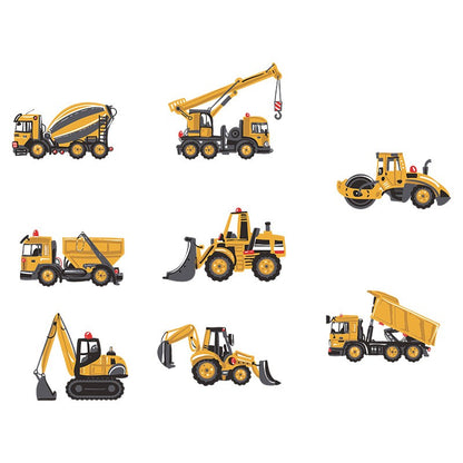Height Stickers Construction Vehicle Tower Crane for Kids Room Kindergarten Baby Measuring Height Ruler Wall Stickers Boys Gift