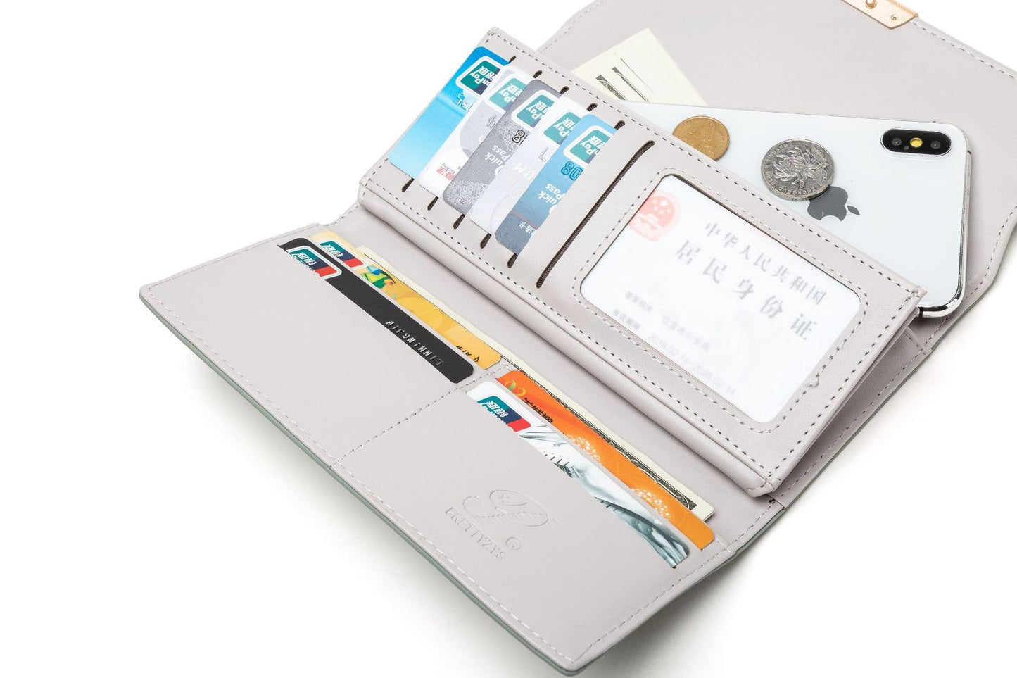 PU Fashion Long Women's Wallet Fashion Buckle New Handbag Large Capacity Fresh Wallet Wallet