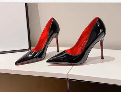 Women's High Heels 2024 New Rhinestone Red High Heels Large Size Women's Wedding Shoes Pointed Toe Women's High Heels Zapatos