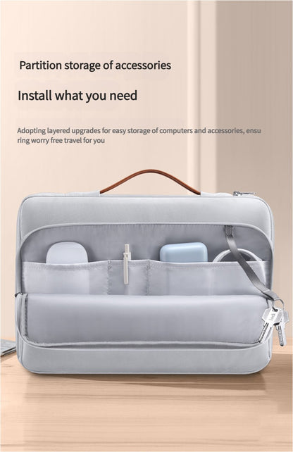 Dormin Shockproof Crossbody Laptop Bag w/Adjustable Strap & Handle for MacBookAir13/MateBook14/Xiaoxin16Pro/Apple/Huawei/Lenovo