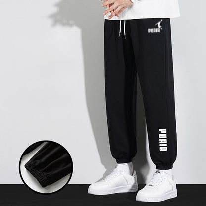 Roupa de exercício masculina. Calças esportivas casuais 2026 para esportes ao ar livre, com design de cós elástico, corte reto solto e confortável.