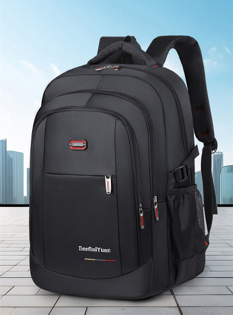 Mochila espaçosa para viagem - alças ajustáveis, fecho de zíper durável, design de cor sólida - perfeita para viagens, negóci