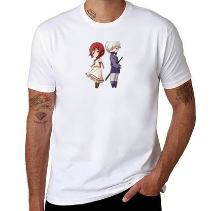 man graphic for shirt pack Chibi t t man plain t Shirayuki shirts T-Shirt shirt & man Zen T-Shirt cotton