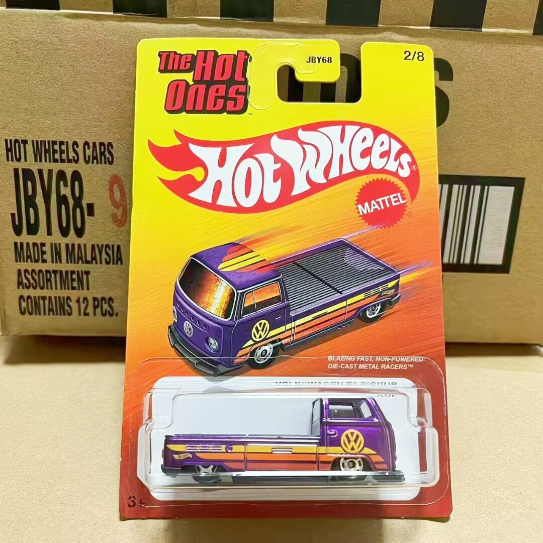 Hot Wheels Miniatura de Carro em Liga Leve JBY68 Série The Hot Ones Porsche 917 Bmw M1 Volkswagen T2 Pickup Carro Colecionável de Presente