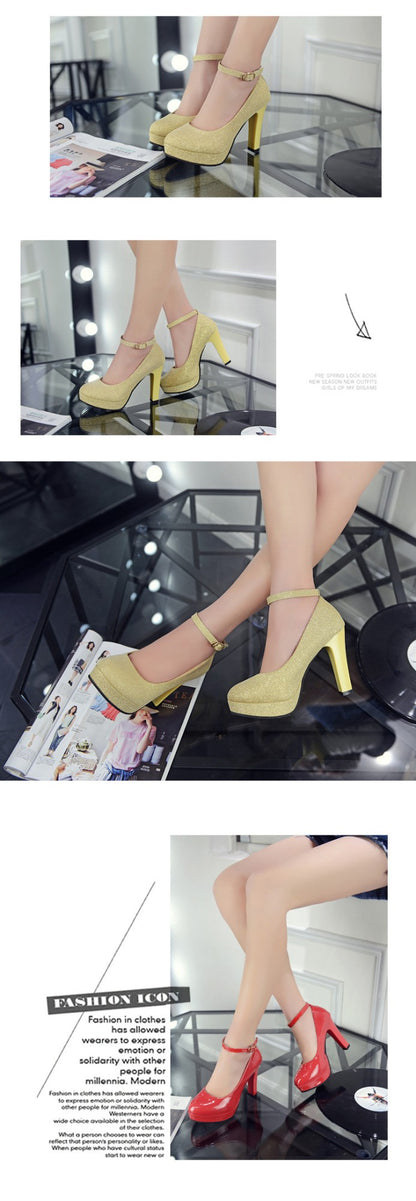 2021Work Shoes Women Black Pumps  Spring Casual Shoes Female High Heels White/red Weding Shoes 34 40 Plus Size Pumps