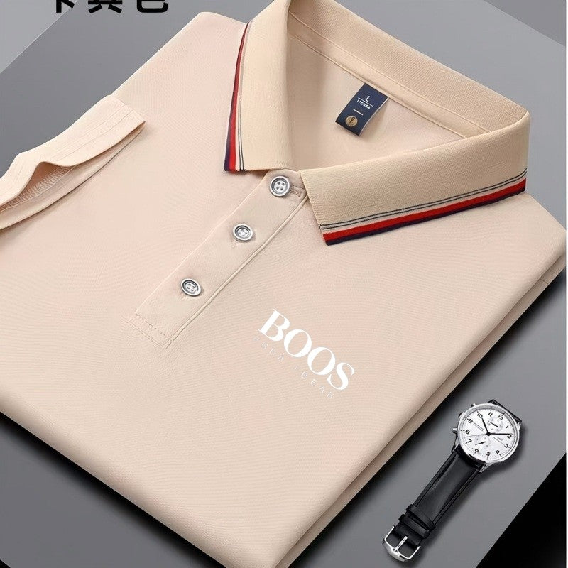 2025 Summer New Embroidered Men's Short Sleeved Polo Shirt Fashion Design Golf Top Casual T-shirt