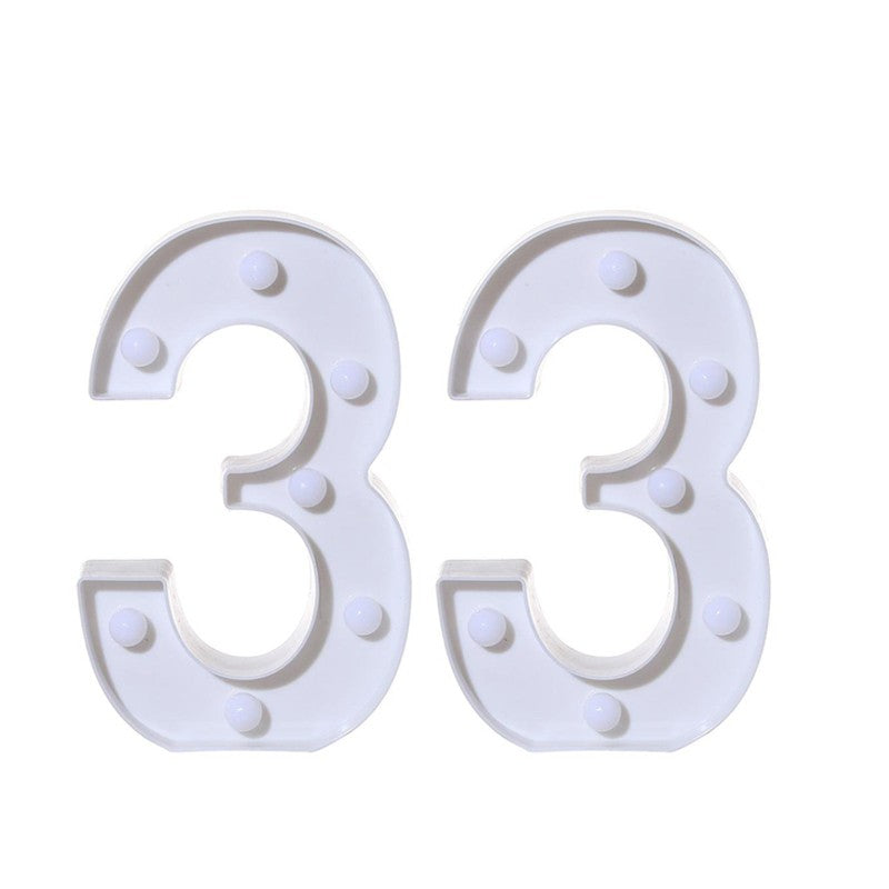 2Pcs Number 16 18 21 30 Led Light String Happy Birthday Party Decoration Wedding Anniversary Adult Birthday Party Gift Light Led