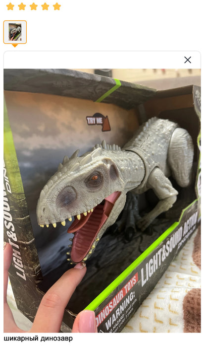 Jurassic-Park Indominus T Rex Bonecos de Ação Dinossauros para Crianças Brinquedos com Som e Movimento Dinossauro de Brinquedo para Presente de Aniversário Infantil