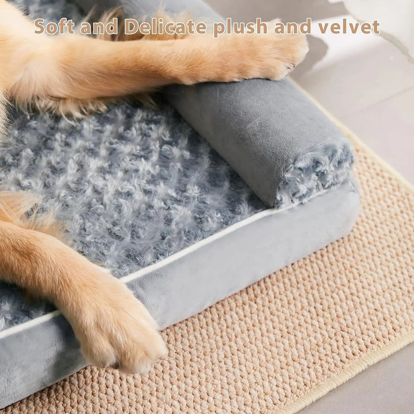 Cama para Cachorro de Luxo de Alta Qualidade Colchonete Ninho para Gato Confortável e Removível Aplicável a Filhotes Cães de Médio a Grande Porte Gatos Suprimentos de Cama Macia para Animais de Estimação