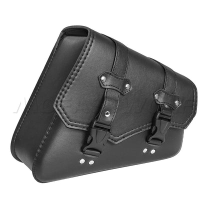 Universal Accessories Triangle Synthetic Leather Motorcycle Side Saddle Bag for Cafe Racer ATV For Harley Sportster XL 883/1200