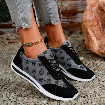 Women Thick Soled Cross Round Head Thin Fashion Shoes Women Comfortable  Breathable Casual Wear-resistant Shoes Zapatos De Mujer