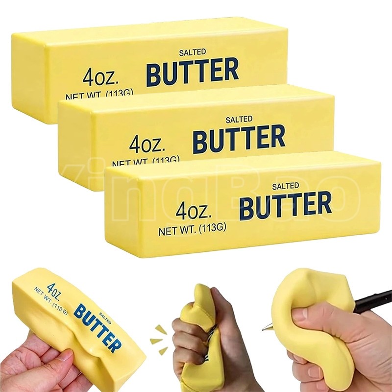 1~4Pcs Soft Squishy Butter Stick Fidget Toy Stress Relief Slow Rising Squeeze Toy for Anxiety Relief Decompression Party Gifts