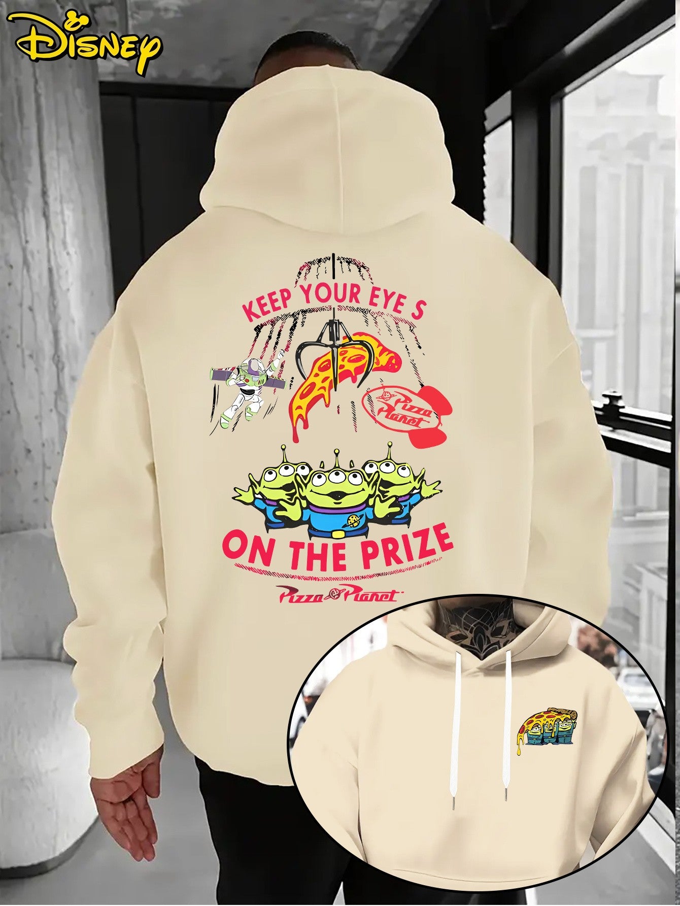 Disney Men's Toy Story Big Eyes Cartoon Hoodie Autumn/Winter New Casual Fashion Men's and Women's Street Wear