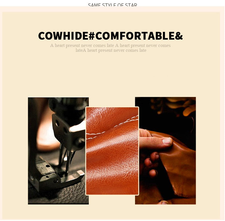 Oil Wax Cowhide Genuine Leather Crossbody Small Bag for Women Fashionable Versatile Shoulder Shell Handbag Lady Casual Phone Bag