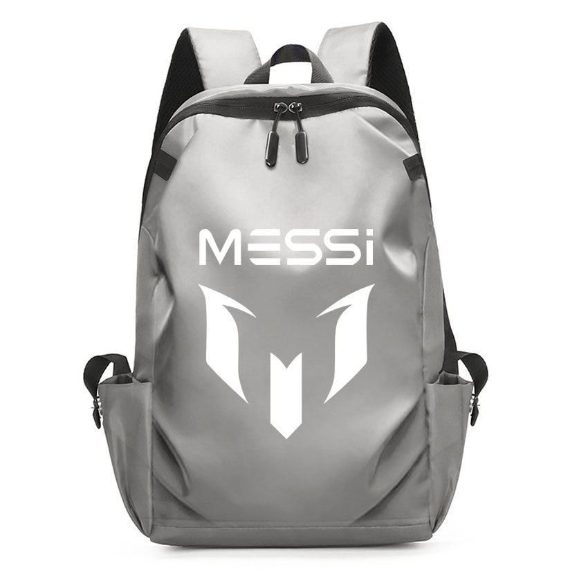 Mochila Escolar MESSI de Futebol para Meninos e Meninas, Mochila Unissex para Estudantes Universitários, Mochila para Notebook Feminina Masculina, Mochila para Adolescentes com Porta USB