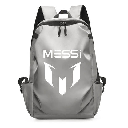 Mochila Escolar MESSI de Futebol para Meninos e Meninas, Mochila Unissex para Estudantes Universitários, Mochila para Notebook Feminina Masculina, Mochila para Adolescentes com Porta USB