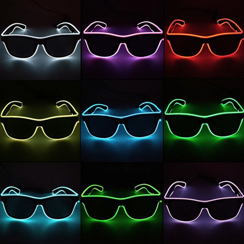 Led Luminous Glasses Bar Masquerade Concert Rave Goggles Rainbow Space Robot Futuristic Led DJ LIGHT Glasses Star Y2k Glasses