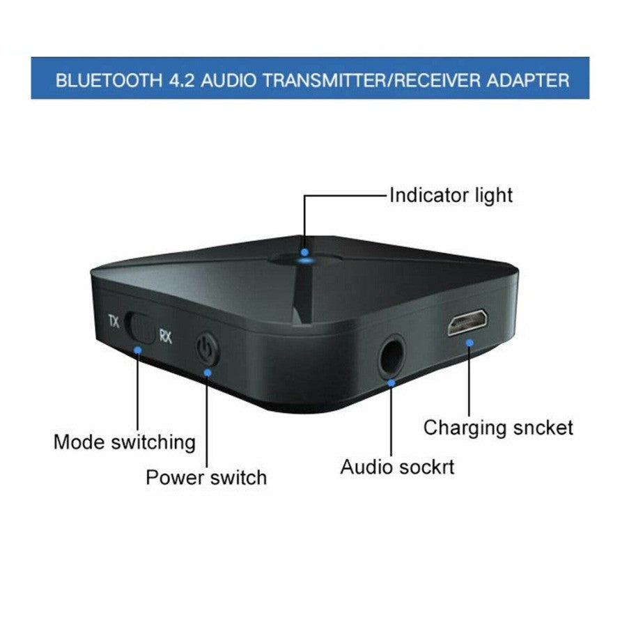 2 in 1 Bluetooth Transmitter Receiver Wireless 3.5mm AUX Stereo Bluetooth Audio Receiver Adapter  For Car TV/Home Audio Systems