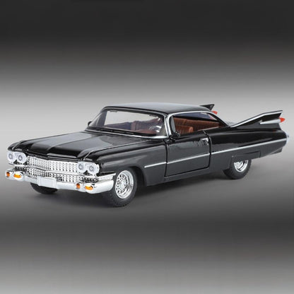 1:32 Cadillac Eldorado Biarritz Classic Retro Car Carro de Brinquedo em Metal Fundido com Som e Luz para Colecionar Puxar para Trás Hobby