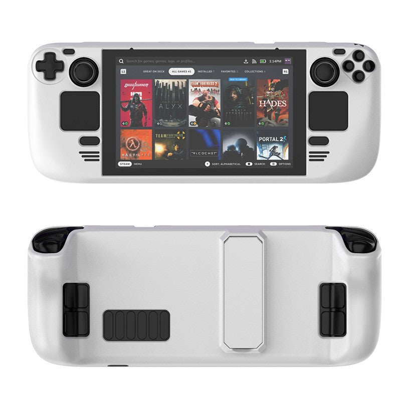 (Hot Stock) New Colorful Protective Case For Steam Deck OLed Game Console Protective Cover ,For Steam Deck Shell with Bracket