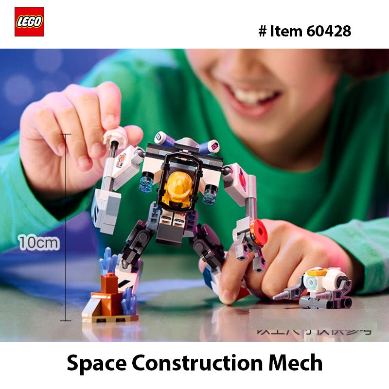 LEGO 60428 City Robô Espacial, Kit de Construção de Robô para Crianças a partir de 6 Anos, Conjunto com Boneco de Ação e Boneco de Piloto