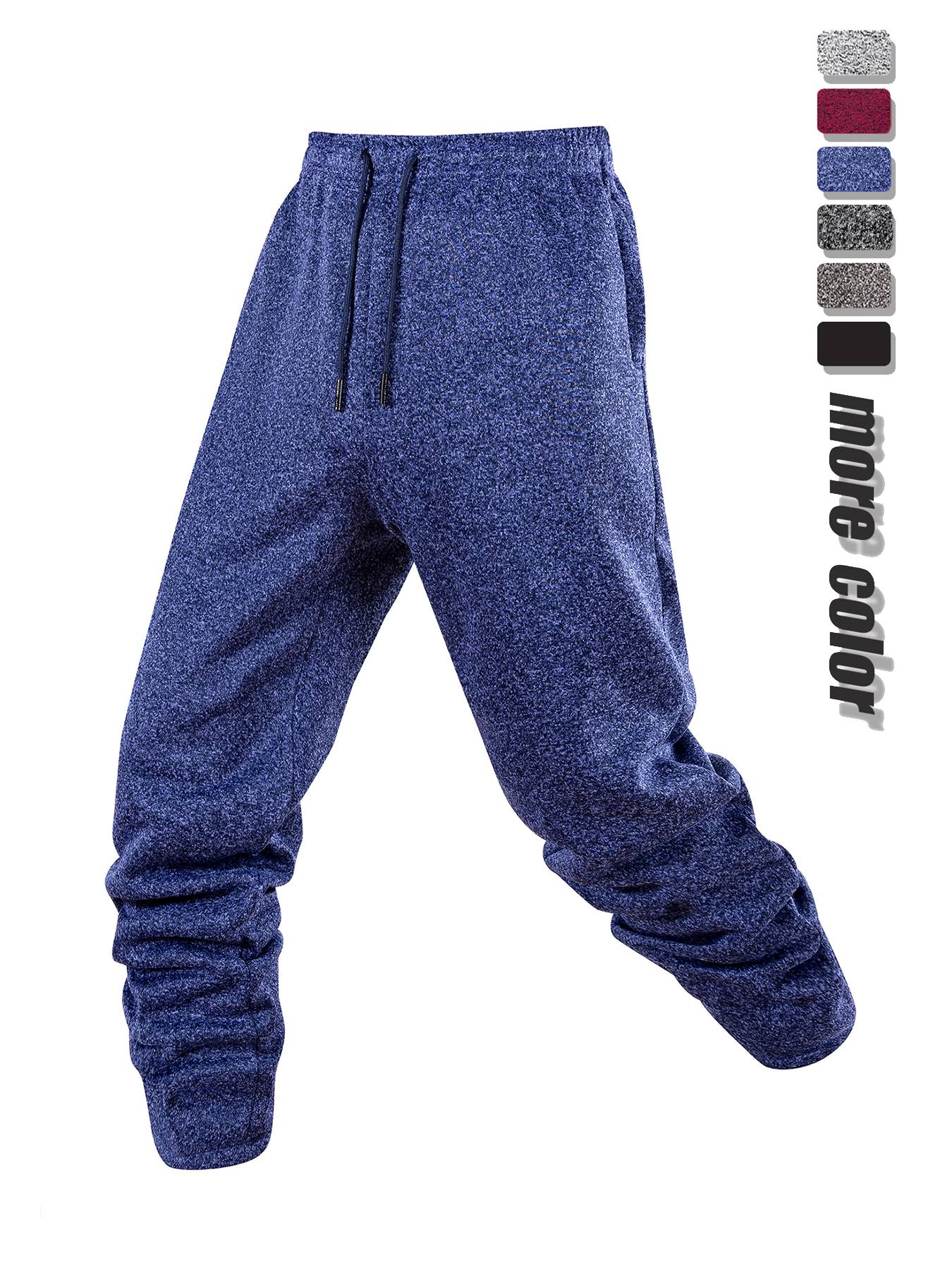Calça Esportiva Jogging Masculina Calça de Moletom Casual Diária Cor Sólida Outono Calça Jogger de Cintura Elástica Calça Comprida de Treino Masculina