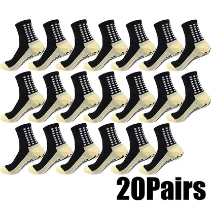 6/10/20Pairs Non Slip Grip Breathable Socks Men Women Professional Athletic Towel Bottom Shockproof for Football Basketball