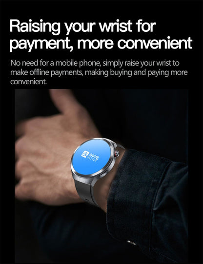 Relógio Inteligente Smartwatch Masculino 2026 Health Tracker com Safira e Medição de Ácido Úrico, Gordura Sanguínea, Pressão Arterial e ECG+PPG com Análise Corporal
