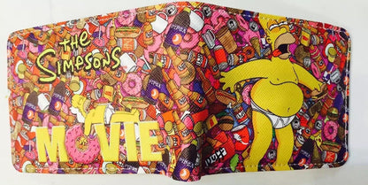 Carteira Dobrável Marvel Vingadores Os Simpsons Bonecos de Anime Masculina Infantil Porta-Cartões de Identidade com Prendedor de Dinheiro Bolsa de Presente de Desenhos Animados