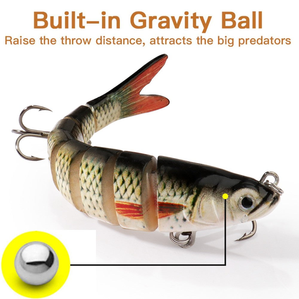 Isca Swimbait 11g 16g 27g Multi Articulada Lenta Afundante Segmentada Biônica Natação Pesca Baixo Anzol Triplo Pesca de Carpa Isca Dura