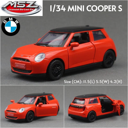 MSZ 1/43 BMW M3 M4 X6 X7 Mini Cooper SUV Carro Esportivo de Corrida Brinquedo Modelo Diecast Metal Miniatura Coleção de Fricção Presente Infantil