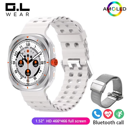 G.L Wear New Watch 7 Ultra Bluetooth Call Voice Assistant Heart Rate Monitor 1.52 inch AMOLED Screen Man Woman Smart Watch Gift