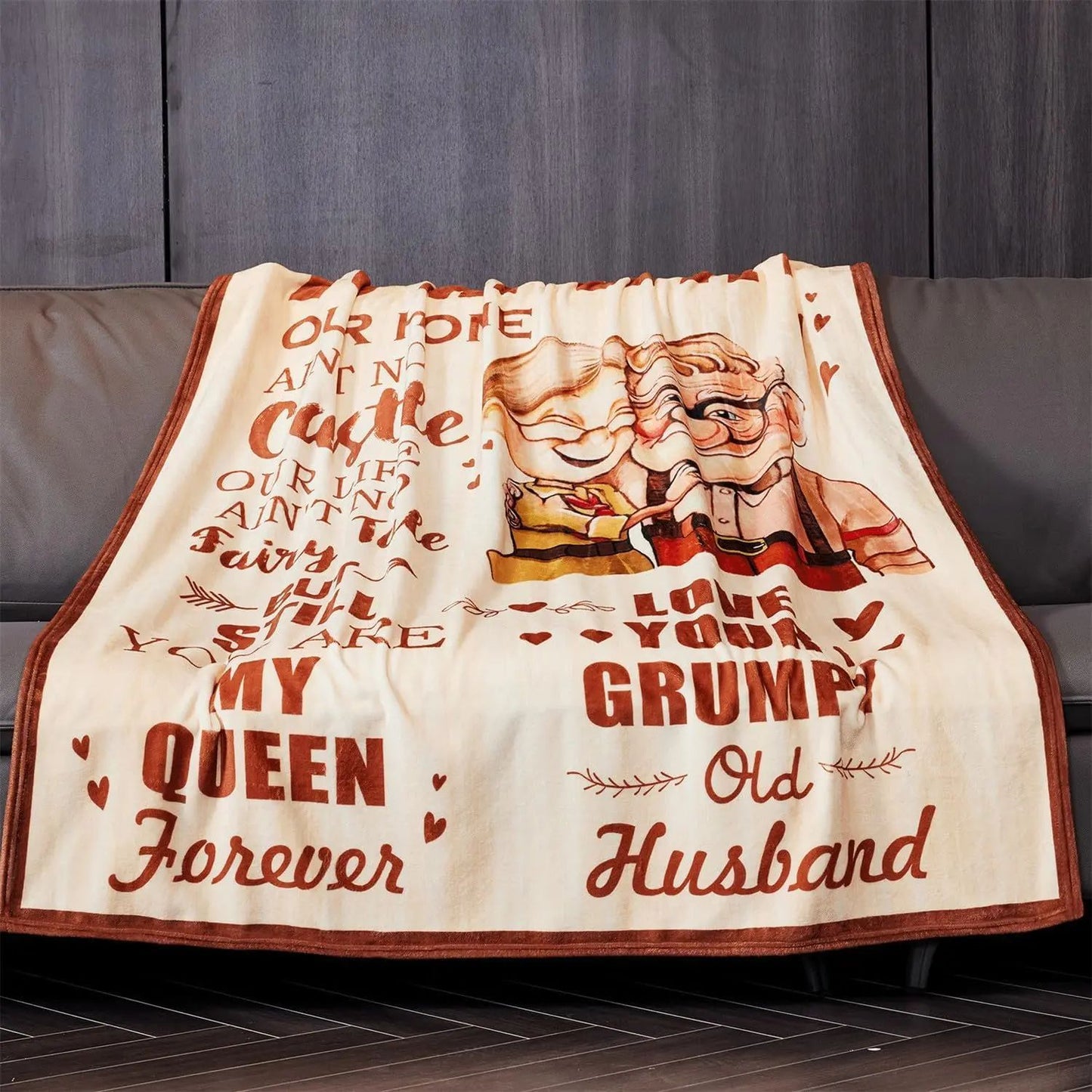 [SummerVibes] CLASSIC Wife Blanket Gifts for Wife on Mothers Day To My Wife Soft Throw Blanket Christmas Birthday Present for Wife From Husband Romantic Gifts for Her,All-Season Universal Blanket