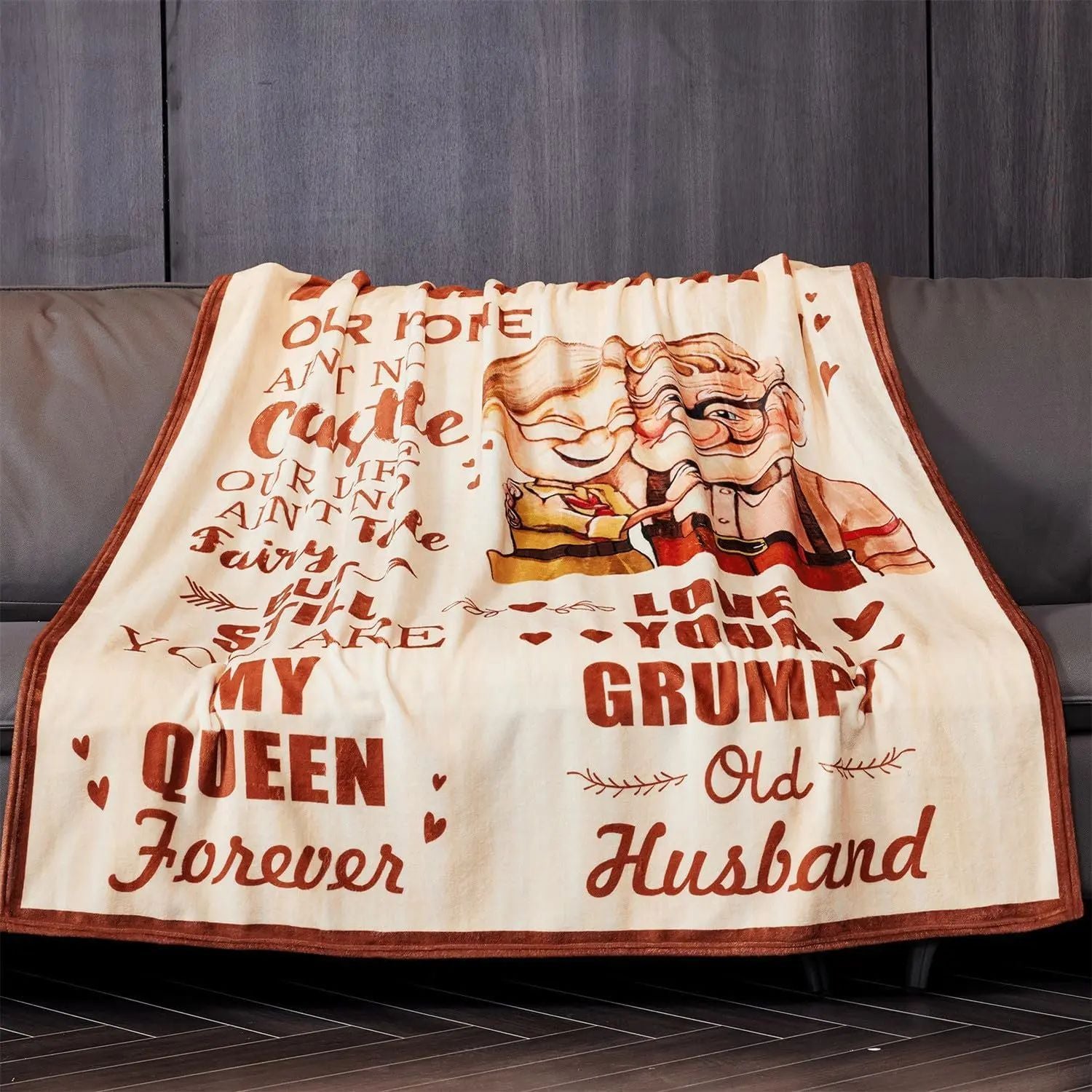 [SummerVibes] CLASSIC Wife Blanket Gifts for Wife on Mothers Day To My Wife Soft Throw Blanket Christmas Birthday Present for Wife From Husband Romantic Gifts for Her,All-Season Universal Blanket